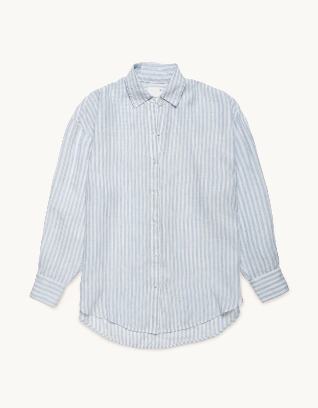 striped linen button down