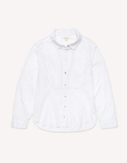 shrunken tuxedo voile shirt