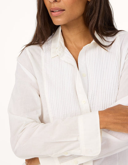 shrunken tuxedo voile shirt