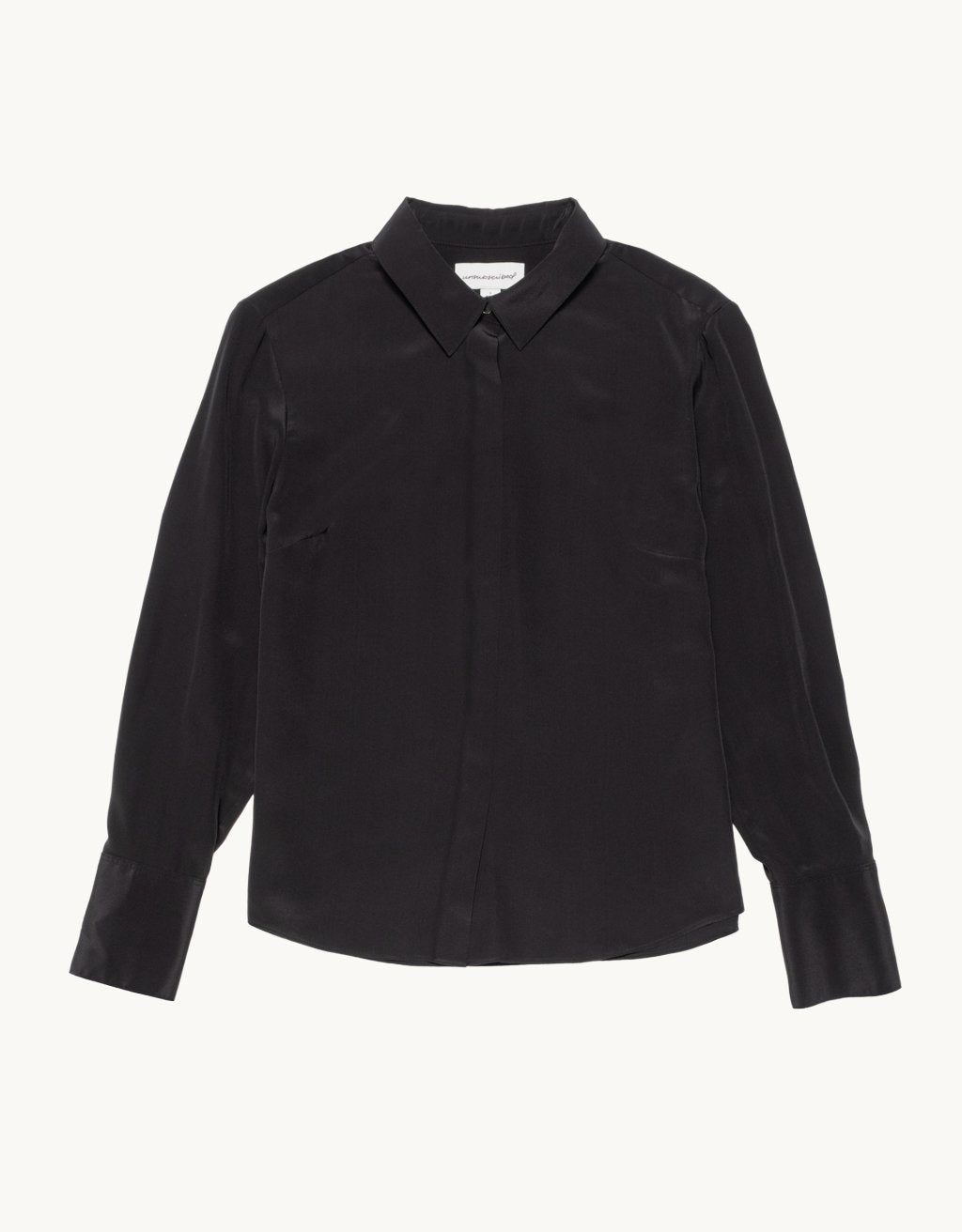 Silk Crepe De Chine Button Down Shirt