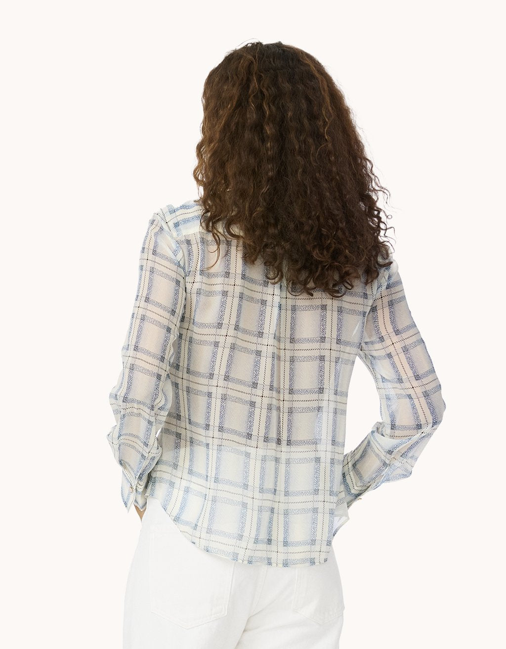 Silk Pintuck Button Down Shirt