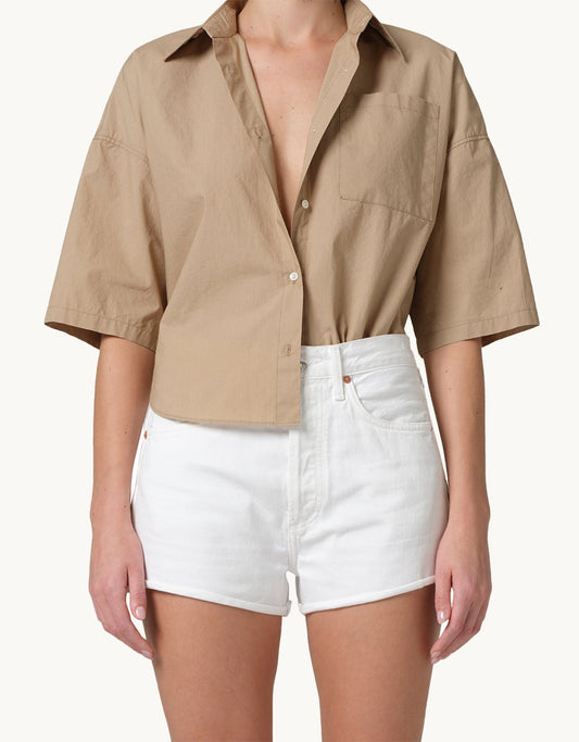 Citizens of Humanity Frances Cropped Cape Button Up
