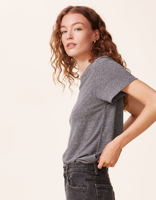 heather crewneck tee
