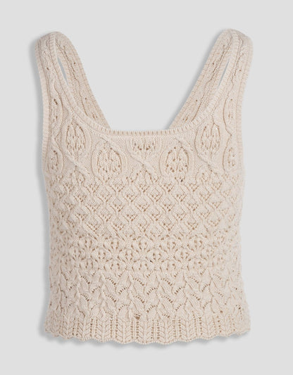 textured sweater tank