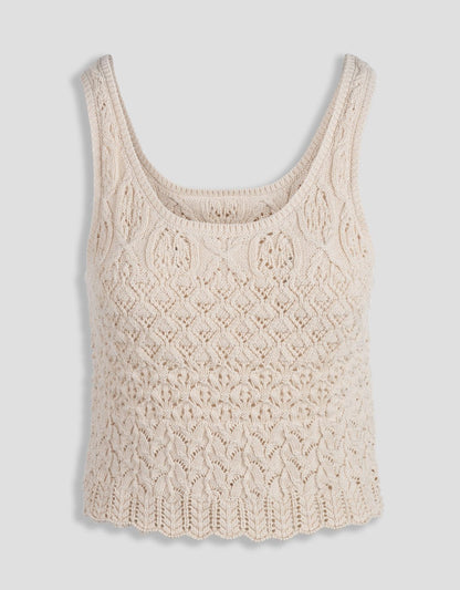 textured sweater tank