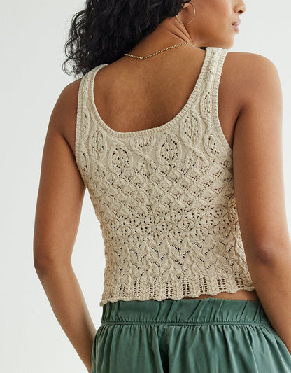 textured sweater tank