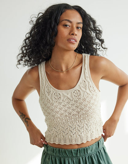 textured sweater tank