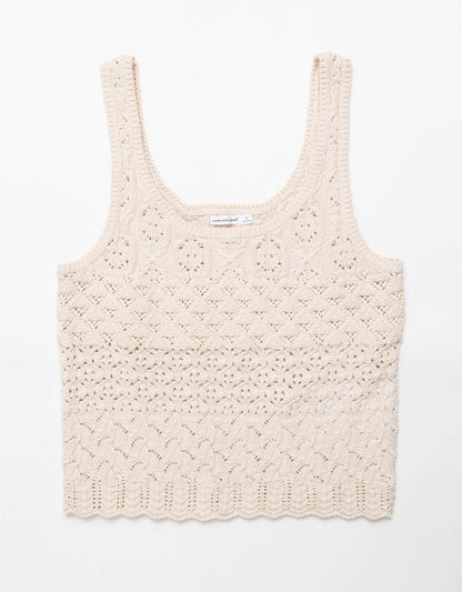 textured sweater tank