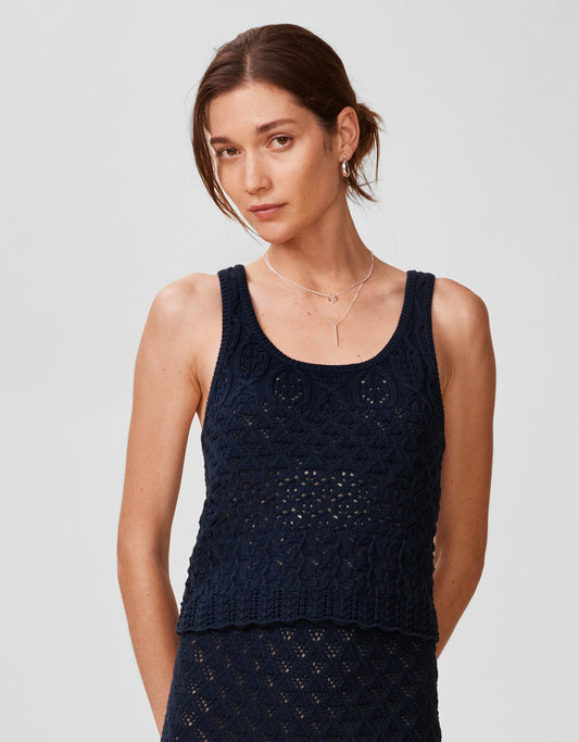 textured sweater tank