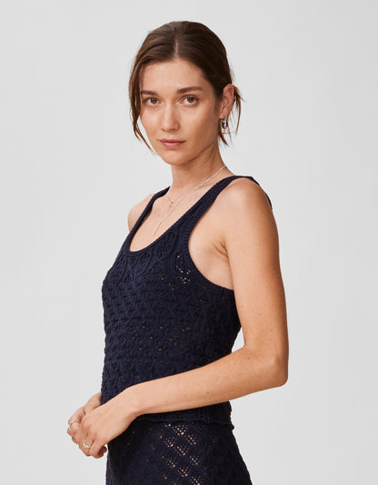 textured sweater tank