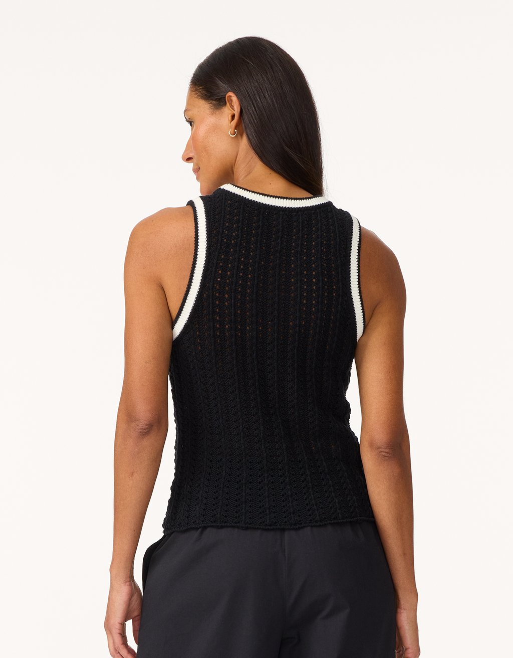 cotton crochet tank