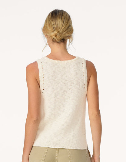 cotton linen beach tank