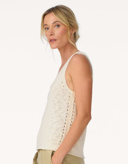 cotton linen beach tank