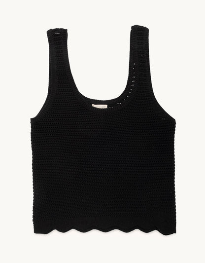 scalloped sweater tank
