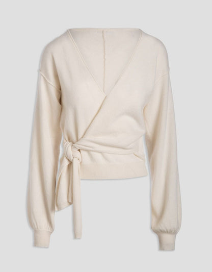 cashmere tie waist sweater