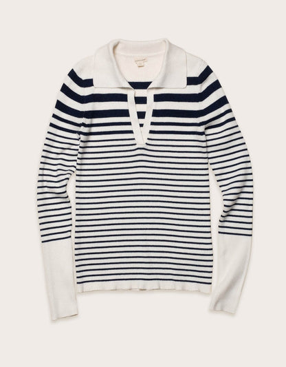 fine gauge polo sweater
