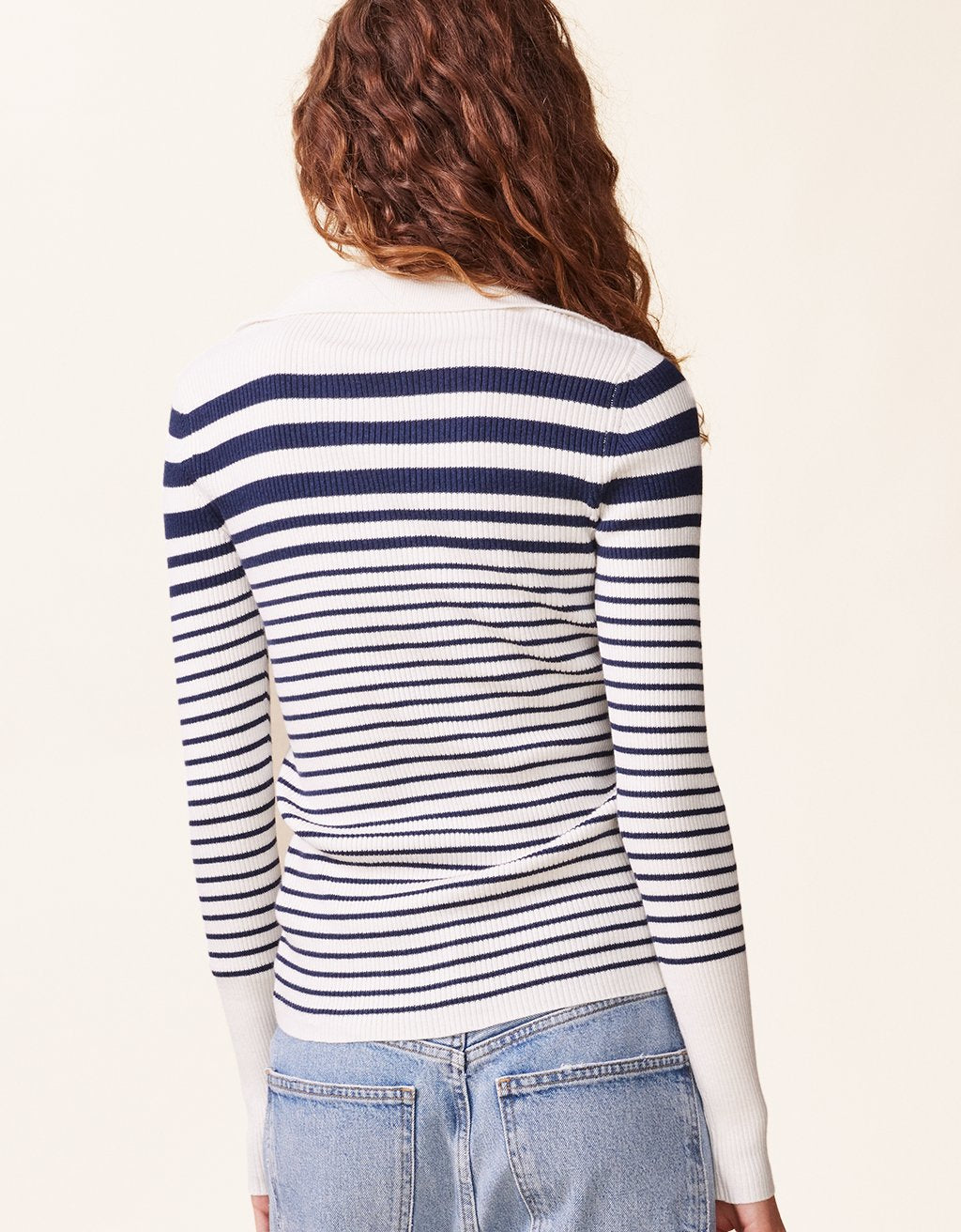 fine gauge polo sweater