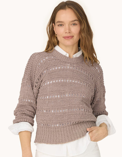 organic cotton open stitch sweater
