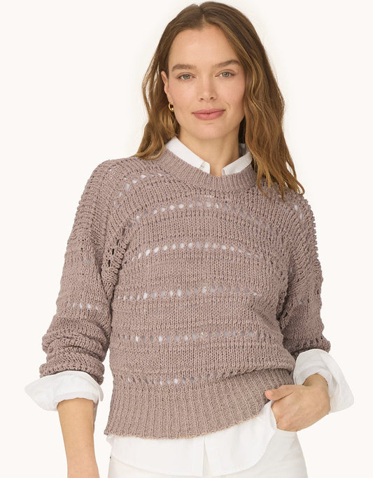 organic cotton open stitch sweater