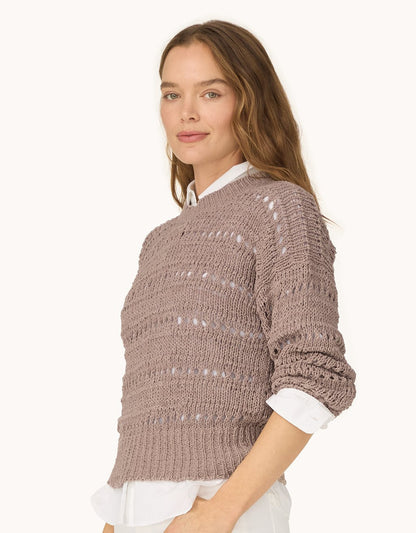 organic cotton open stitch sweater