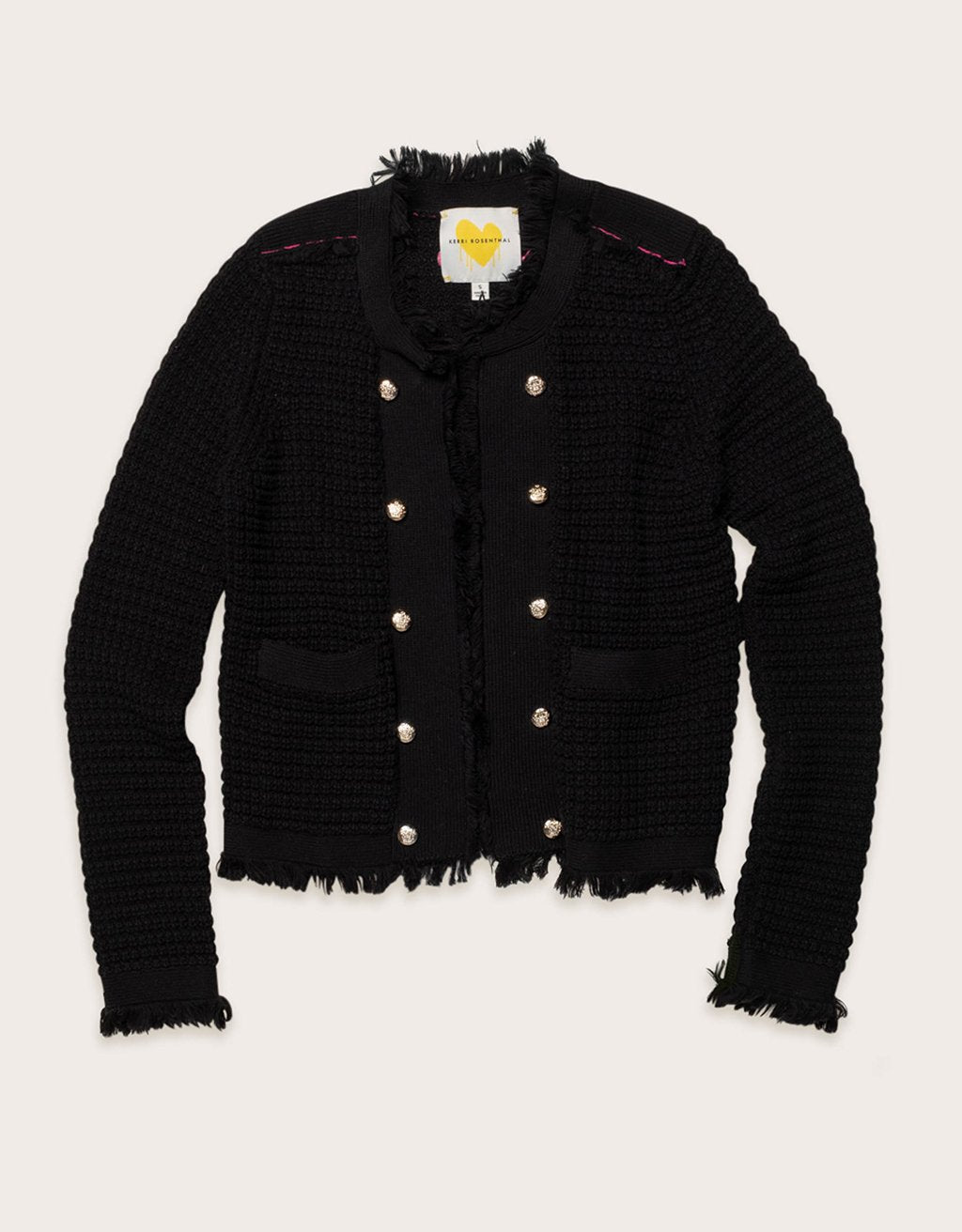 kerri rosenthal beau-lero fringe cardigan