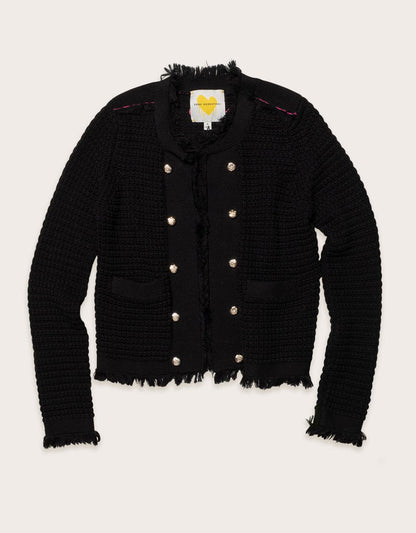 kerri rosenthal beau-lero fringe cardigan