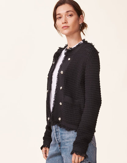 kerri rosenthal beau-lero fringe cardigan