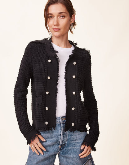 kerri rosenthal beau-lero fringe cardigan