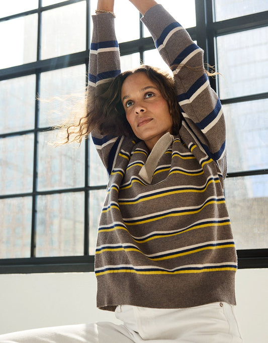 Wool Blend Rugby Sweater