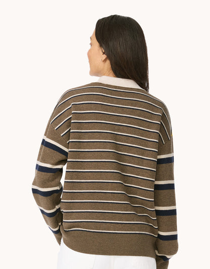 Wool Blend Rugby Sweater