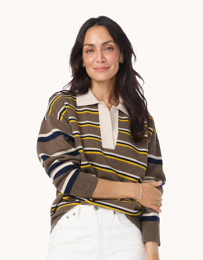 Wool Blend Rugby Sweater