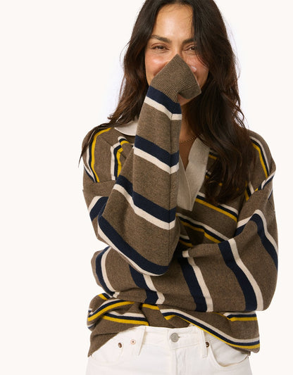 Wool Blend Rugby Sweater