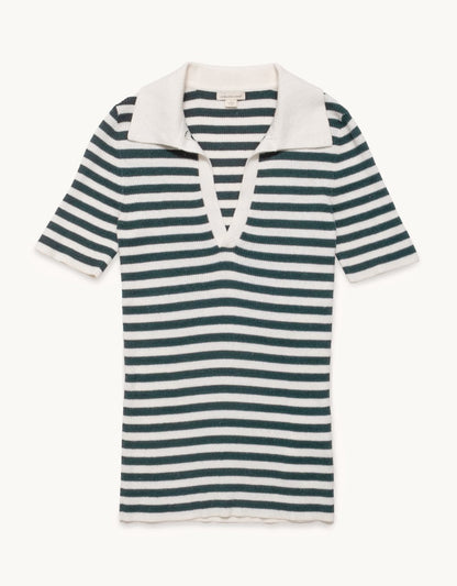 organic cotton cashmere polo sweater
