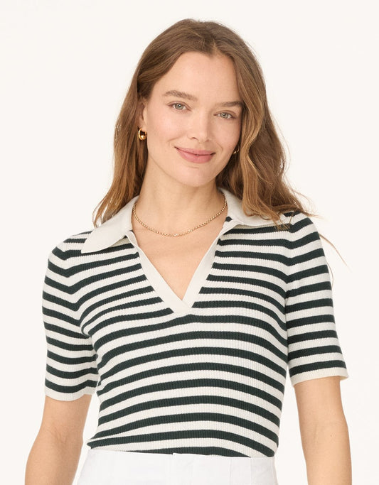 organic cotton cashmere polo sweater