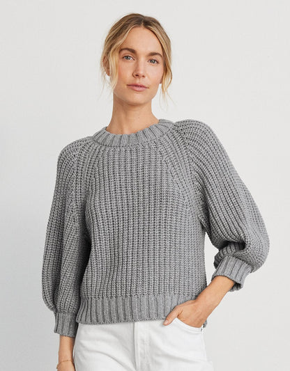 cotton cashmere bouquet sweater