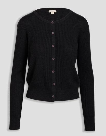 Everyday-Weight Ribbed Cashmere Cardigan