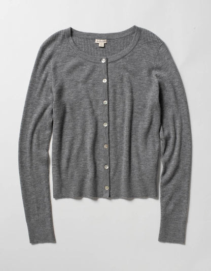 Everyday-Weight Ribbed Cashmere Cardigan