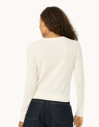 Everyday-Weight Ribbed Cashmere Cardigan