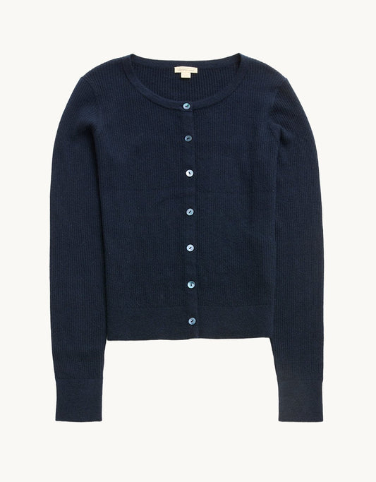 Everyday-Weight Ribbed Cashmere Cardigan