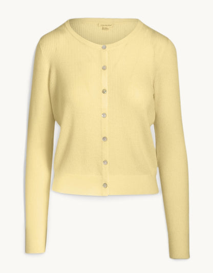 Everyday-Weight Ribbed Cashmere Cardigan