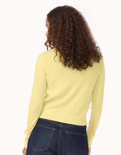 Everyday-Weight Ribbed Cashmere Cardigan
