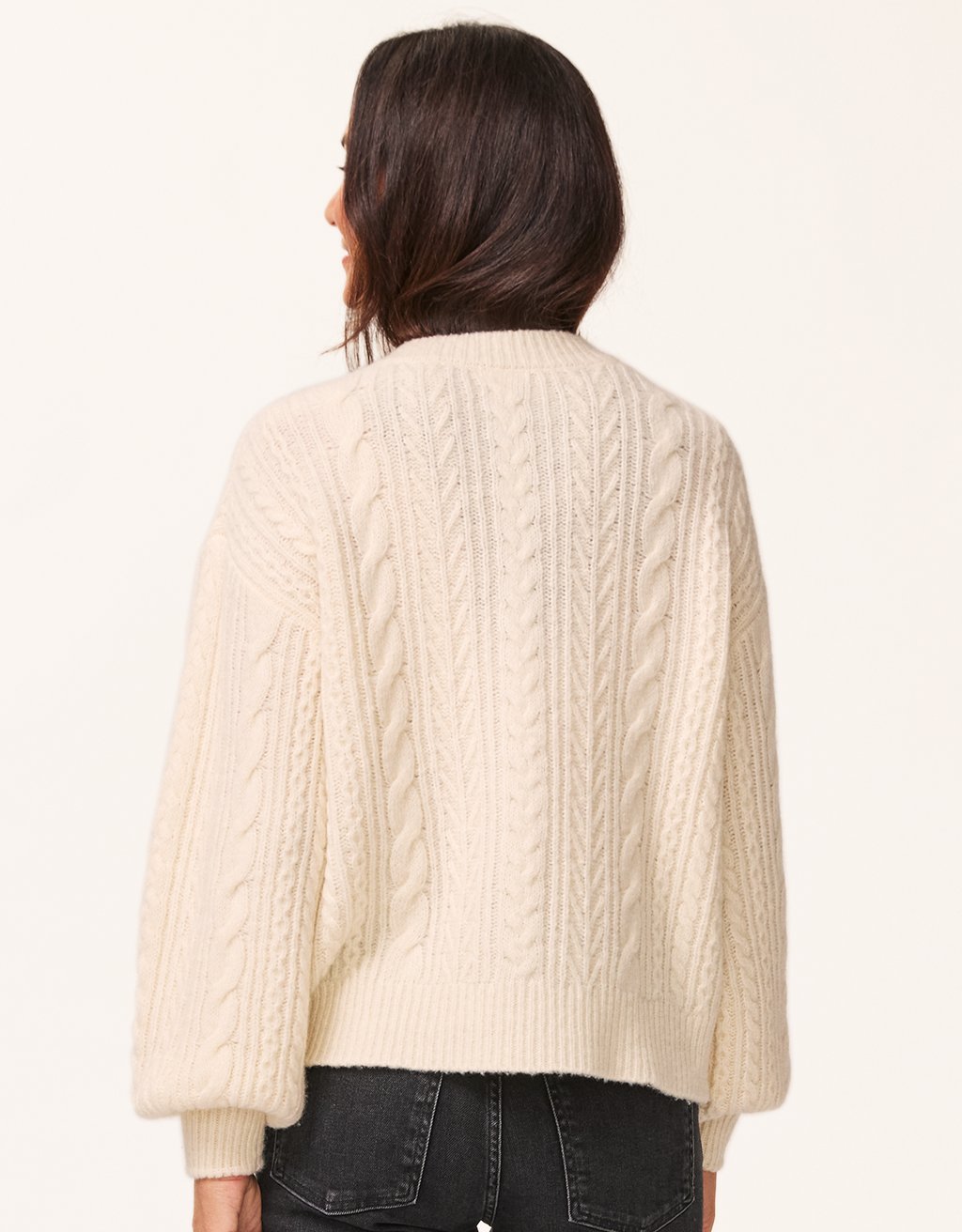 wool cotton cable sweater