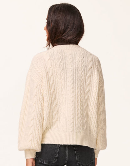 wool cotton cable sweater