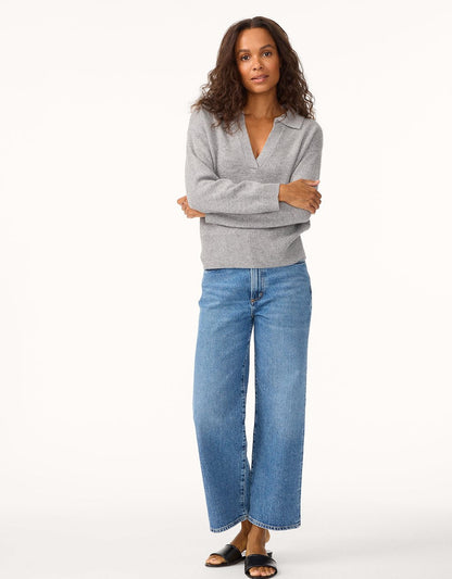 cashmere polo sweater