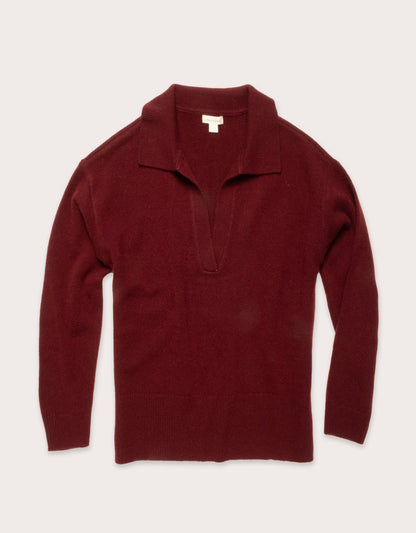 cashmere polo sweater