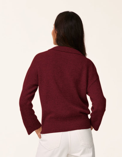 cashmere polo sweater