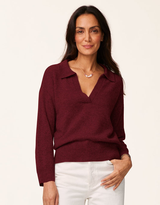 cashmere polo sweater