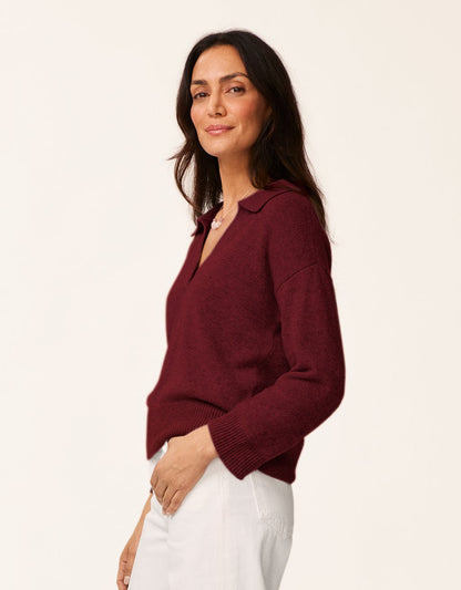 cashmere polo sweater