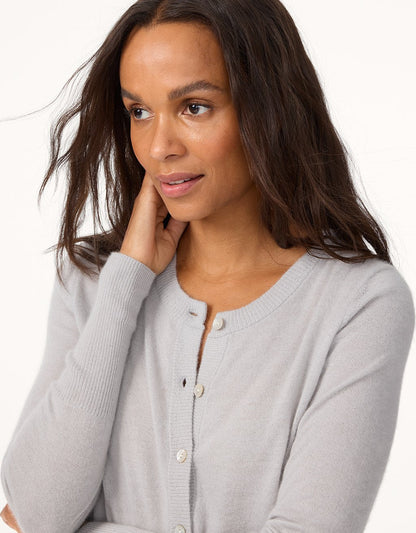 featherweight cashmere cardigan