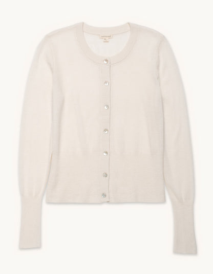 featherweight cashmere cardigan